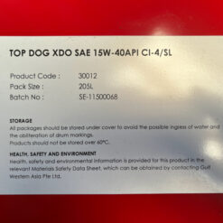 Top Dog Xdo Sae 15w40 Ci4 Sl 205